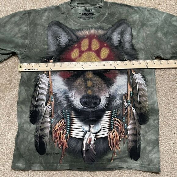 The Mountain Tie Dye Wolves Graphic Made in USA 2014 Long Sleeve T Shirt Size S - Picture 8 of 9